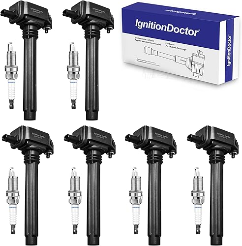 IgnitionDoctor Juego de 6 bobinas de encendido de bujías iridio compatibles con Avenger Grand Caravan Dodge Journey Jeep Wrangler Chrysler 200 300