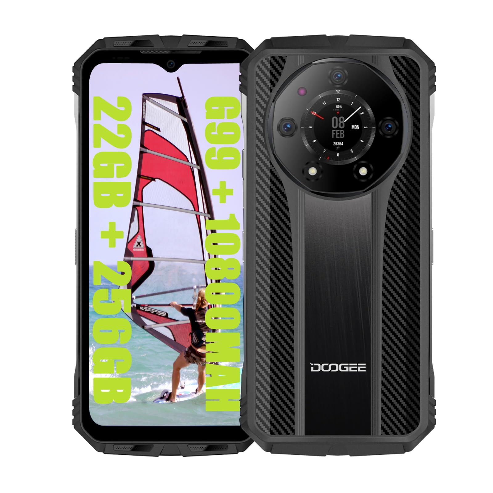 doogee s110 smartphone 22gb 256gb 66w 50mp caméra