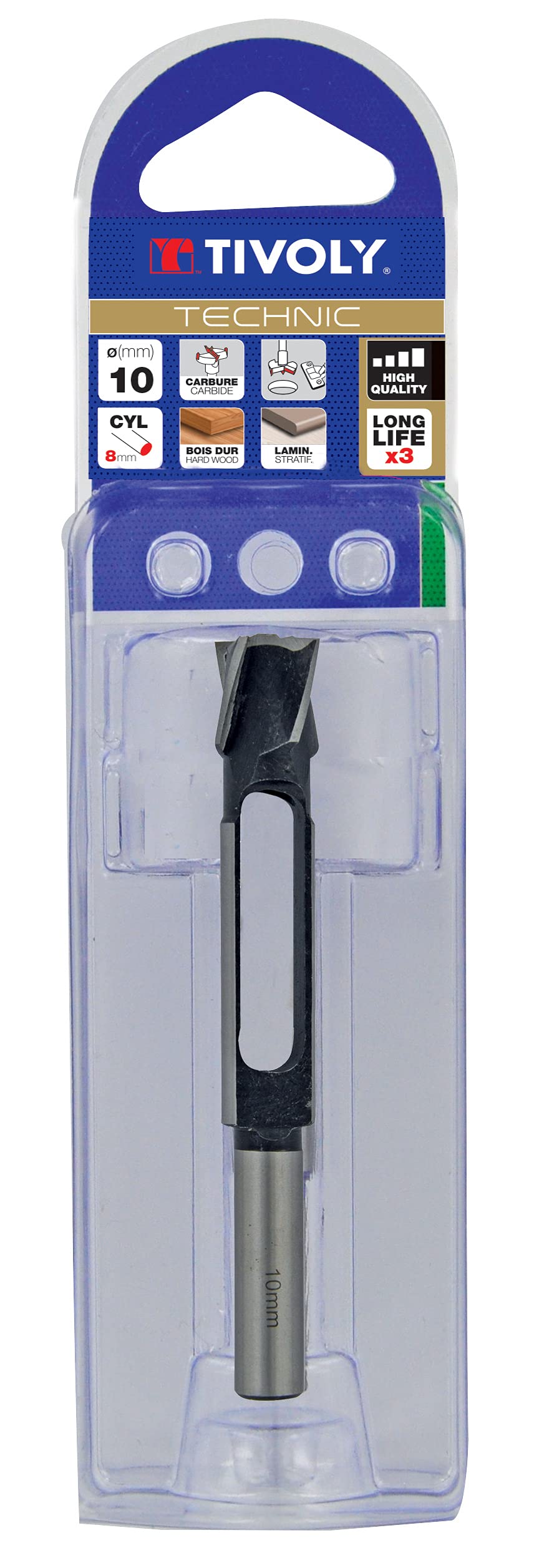 Tivoly 10804723500 - Broca para carne de madera, color gris