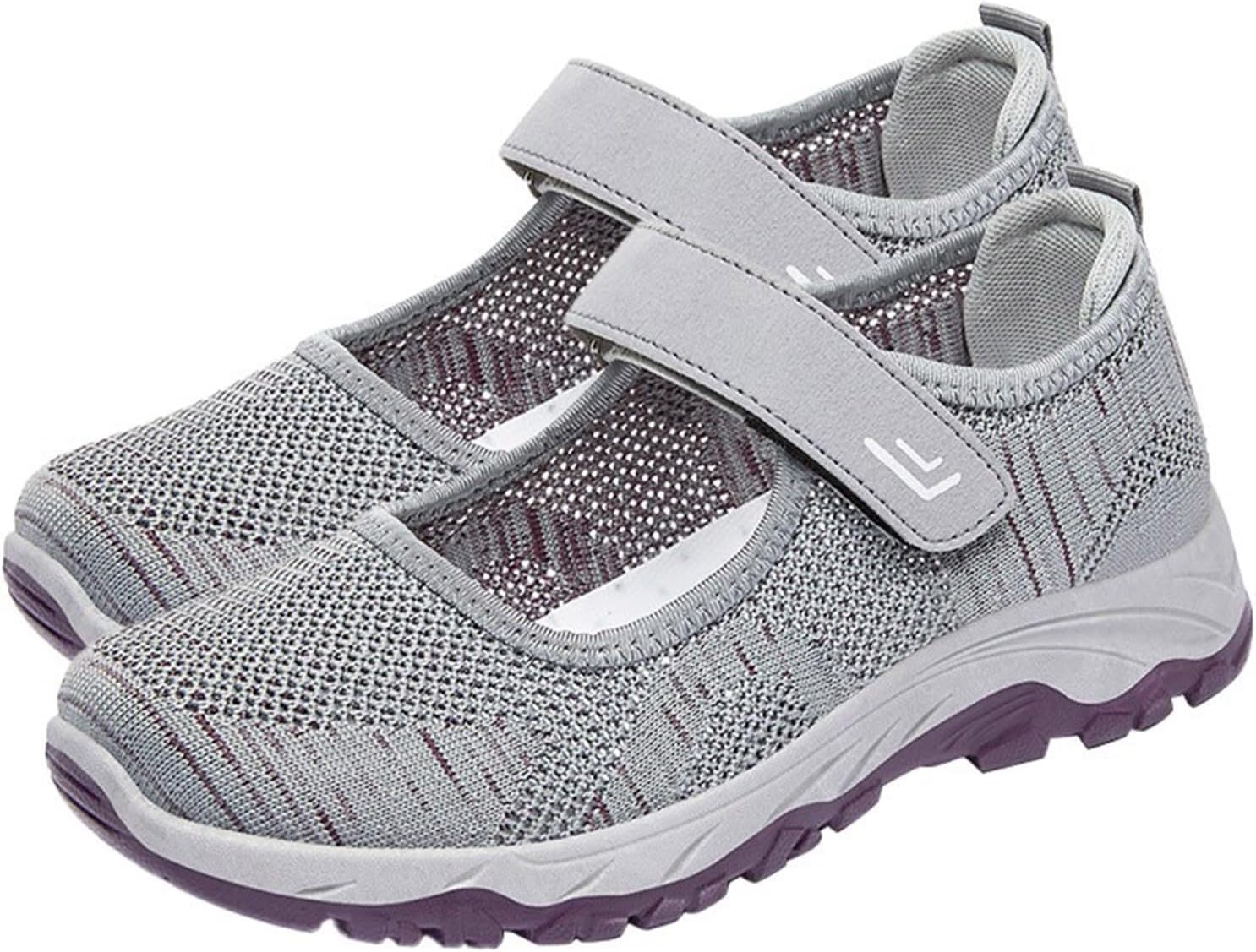 Womens Trainers Wide Fit Wedge Jogging Sneakers Casual Fashion Non Slip Walking Shoes Lightweight Low Top Lace Up Slip on Orthopedic Trainers Breathable Arch Support Footwear