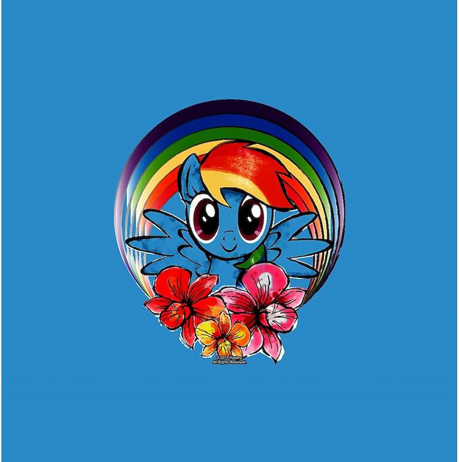 CafePress My Little Pony Rainbow Dash Flowers Decorative Fabric Shower Curtain