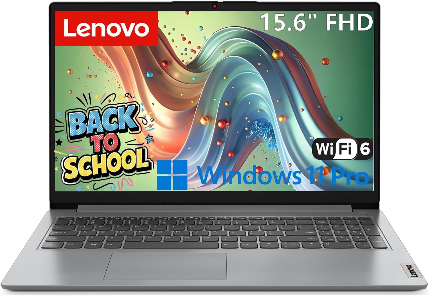 Lenovo 15.6" FHD Student Laptop Computers, Intel Processor, 16GB DDR4 RAM, 512GB PCIe SSD, WiFi 6, Bluetooth 5.2, Type-C, HDMI, Webcam, Cloud Grey, Windows 11 Pro