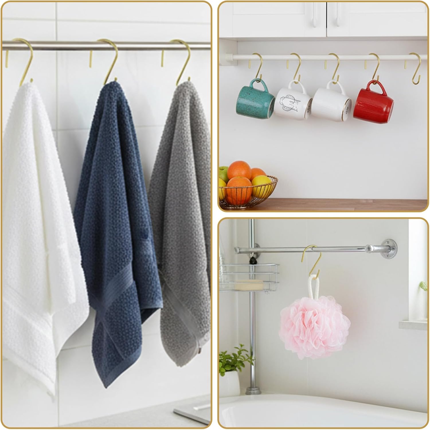 80PCS Small S Hooks, 1 Inch Metal Hanging Hooks Mini S Shaped