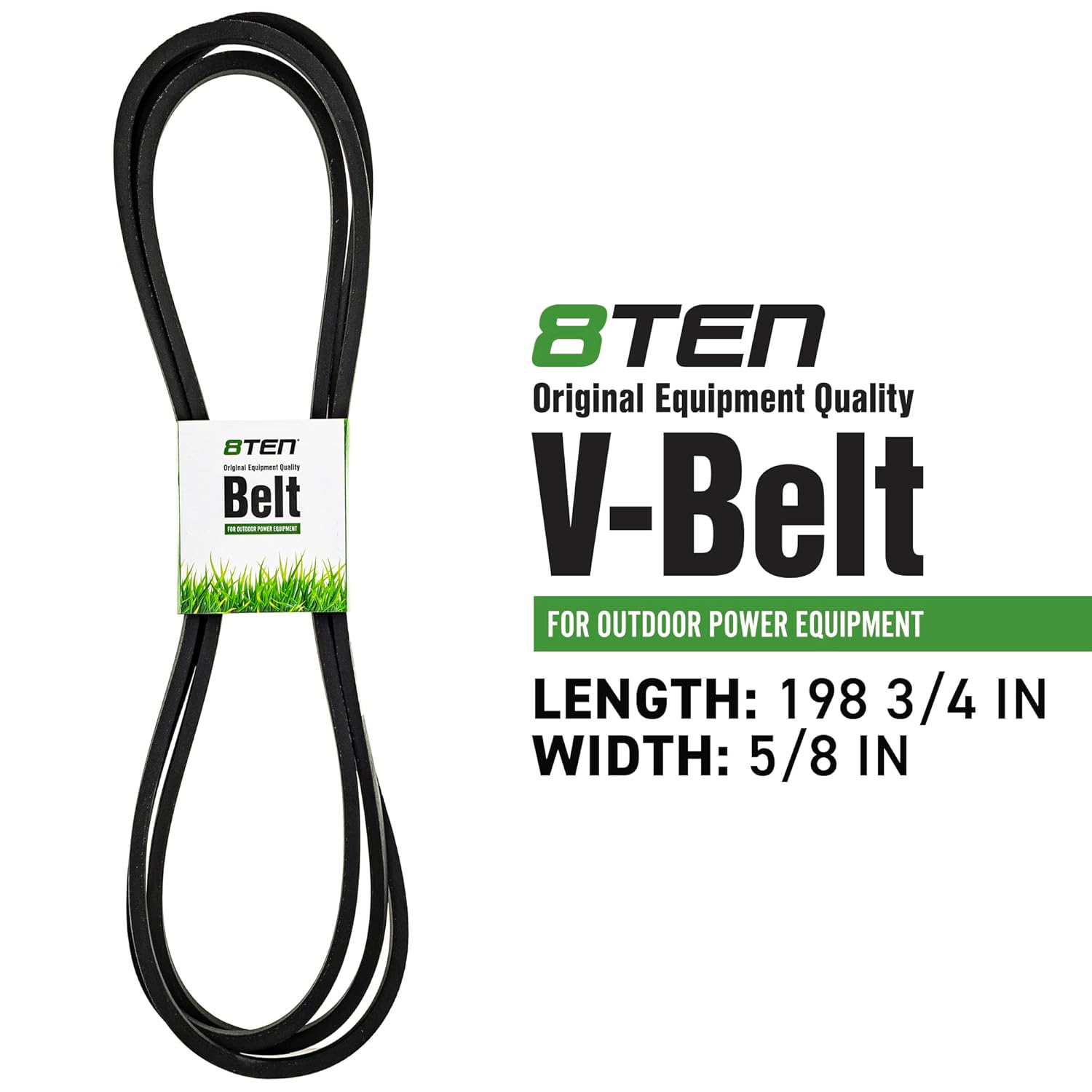 8TEN Drive Belt for Husqvarna LZ7230 TRD72L LZ5225 LZ6127 522740201 72-Inch Deck 5/8" x 198-3/4"