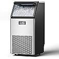 Ice Maker, Commercial Ice Machine,100Lbs/Day, Stainless Steel Ice Machine with 48 Lbs Capacity, Ideal for Restaurant, Bars, Home and Offices, Includes Scoop