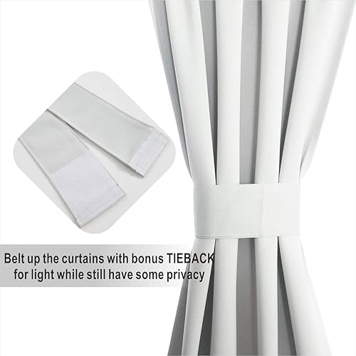 Miniatura 5 de Aquazolax Cortina de Privacidad para Ventana de Puerta, Cortinas y Colgaduras Opacas para Oscurecer la Habitación con Alzapaños para Ventanas