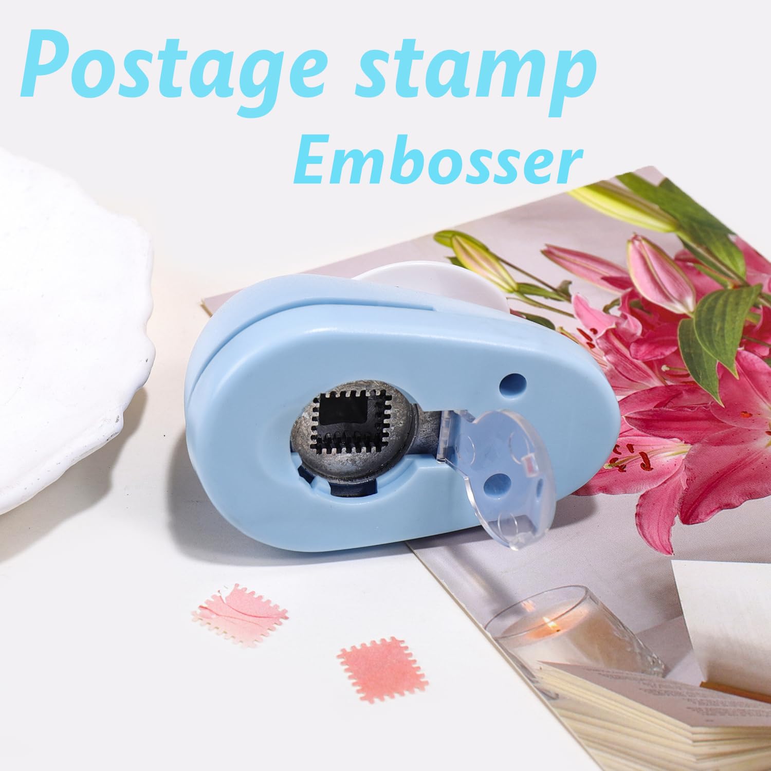Postage Stamp Punch, 0.51 x 0.43 Inch Square Paper Punch for Crafts image 3