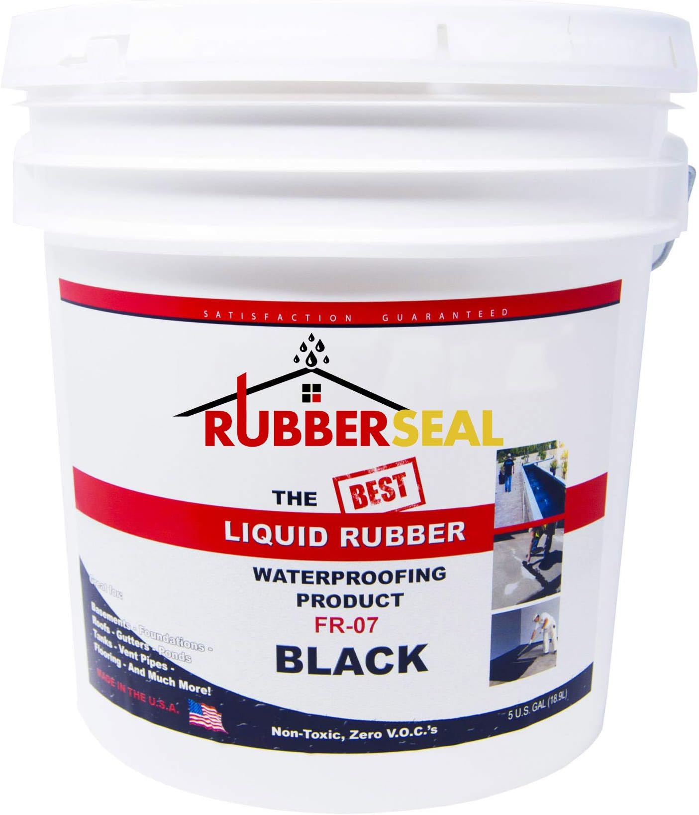 Rubberseal Liquid Rubber Waterproof & Protective Coating Roll On 5 Gallon FR-07