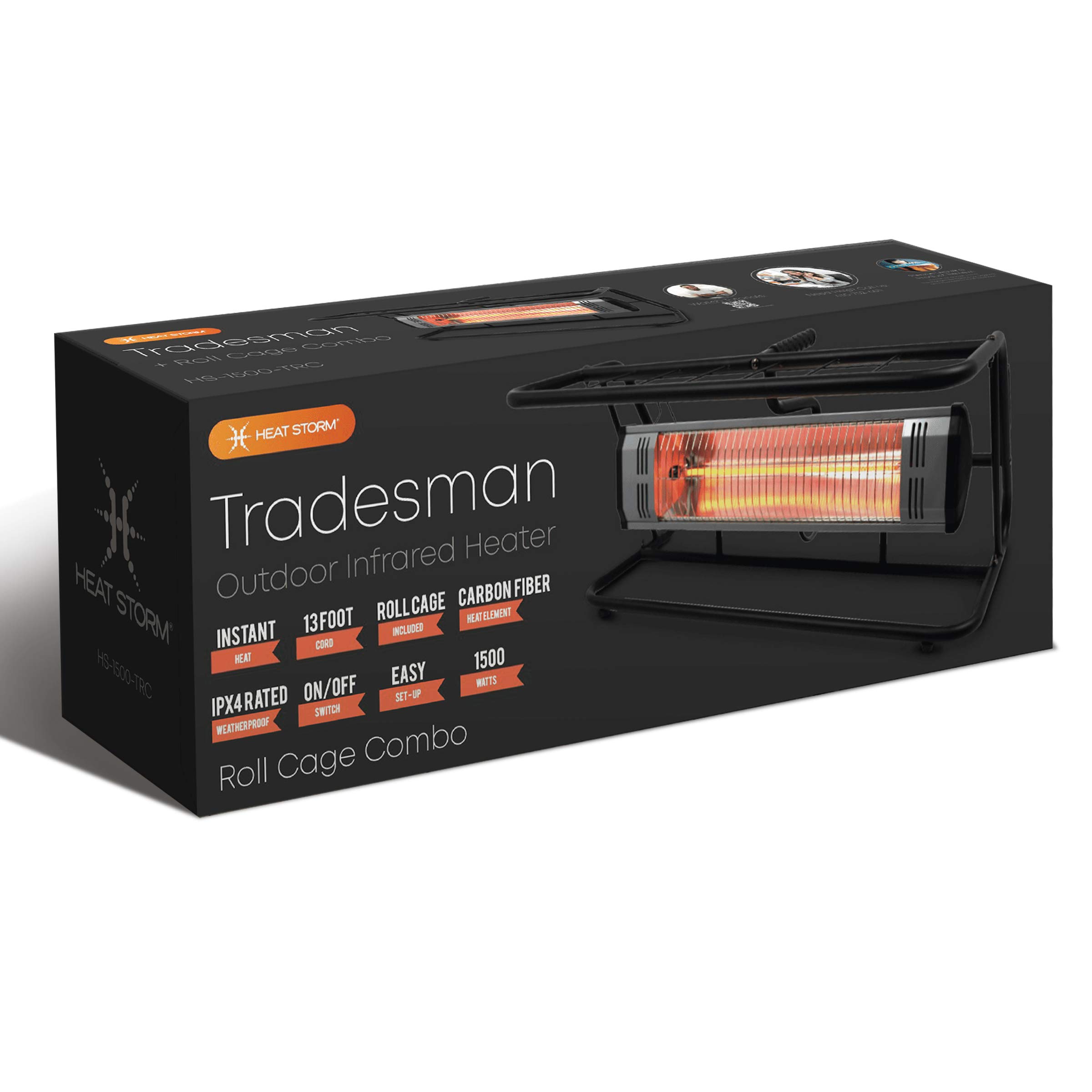 Heat Storm HS-1500-TRC Infrared Space, 13 ft Cord, Roll Cage + Heater