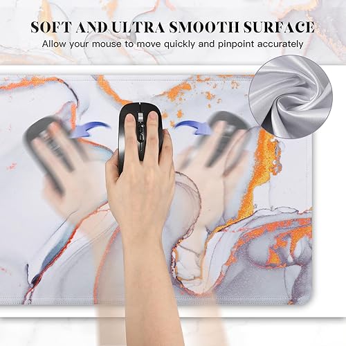 Miniatura 7 de Gimars Alfombrilla de mouse 3 en 1 y reposamuñecas para teclado, alfombrilla de mouse grande para juegos y reposamuñecas para teclado para