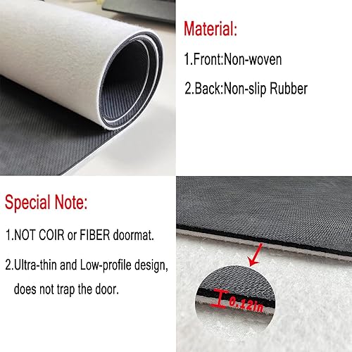 Miniatura 4 de Felpudo de bienvenida a nuestra Casita para interiores y exteriores con parte trasera de goma, tapete antideslizante para puerta, fácil de limpiar,