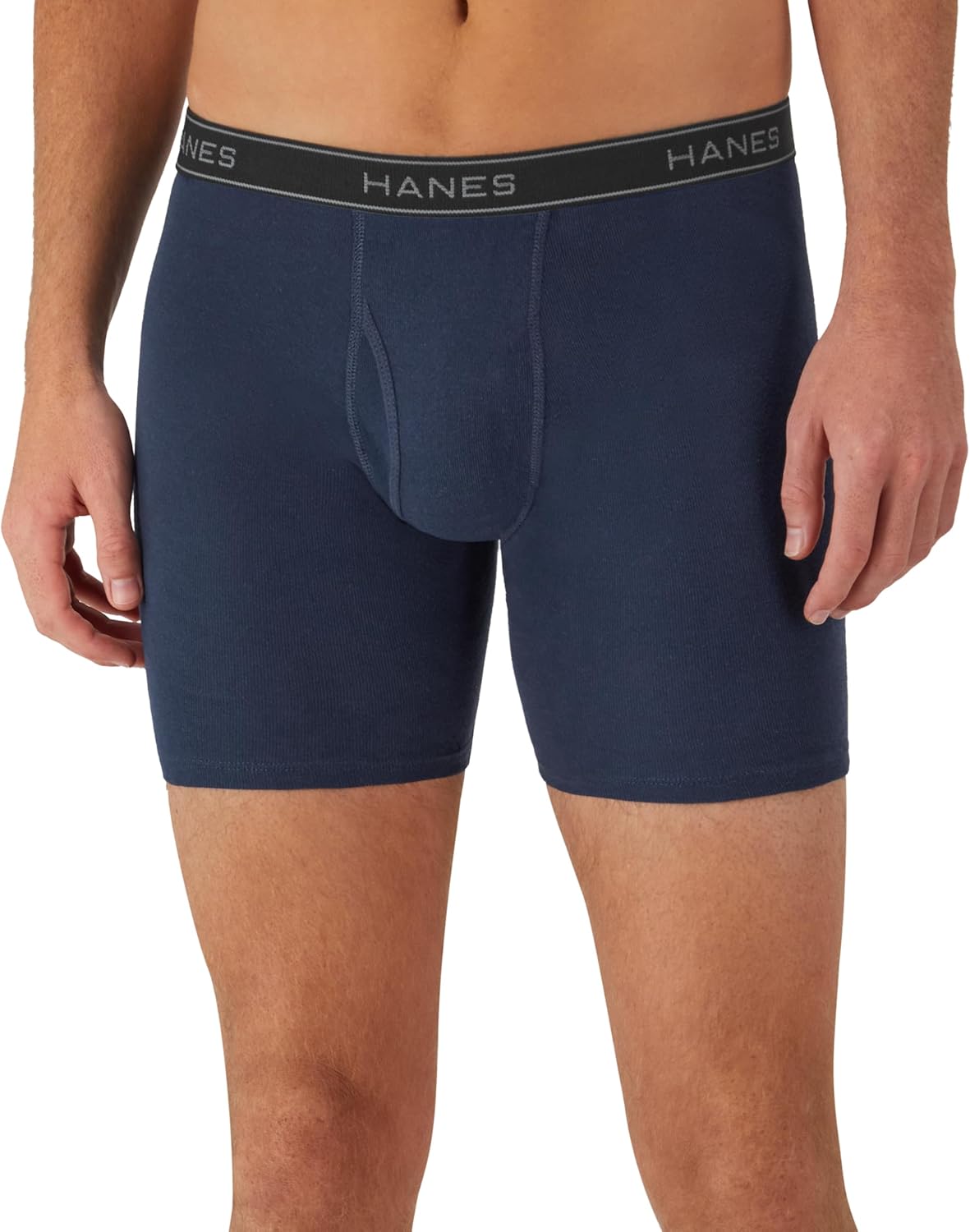 Hanes mens Underwear Boxer Briefs Pack, Cool & Breathable Cotton Moisture-wicking Underwear for Men, No Ride Up - Image 2