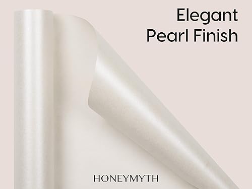 Miniatura 2 de HONEYMYTH Rollo de papel de regalo de 17 x 197 pulgadas, papel de regalo reciclable con acabado de perla para cumpleaños, baby shower, boda y