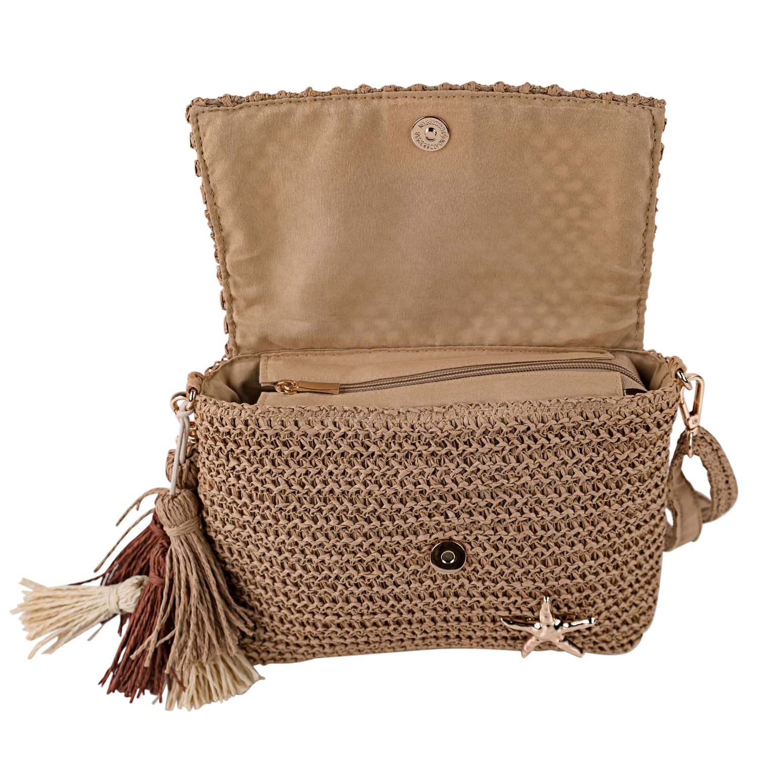 Lois - Bolsos Bandolera Mujer Rafia estilo casual elegantes. Bandolera Mujer Verano para diario moderno