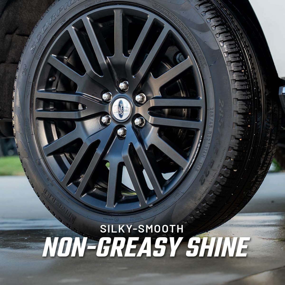 Slick Products Multi-Surface Exterior Dressing – Restores, Protects & Shines Vinyl, Rubber & Plastic – Non-Greasy Silky Finish with Fresh Grape Scent – 128 oz.