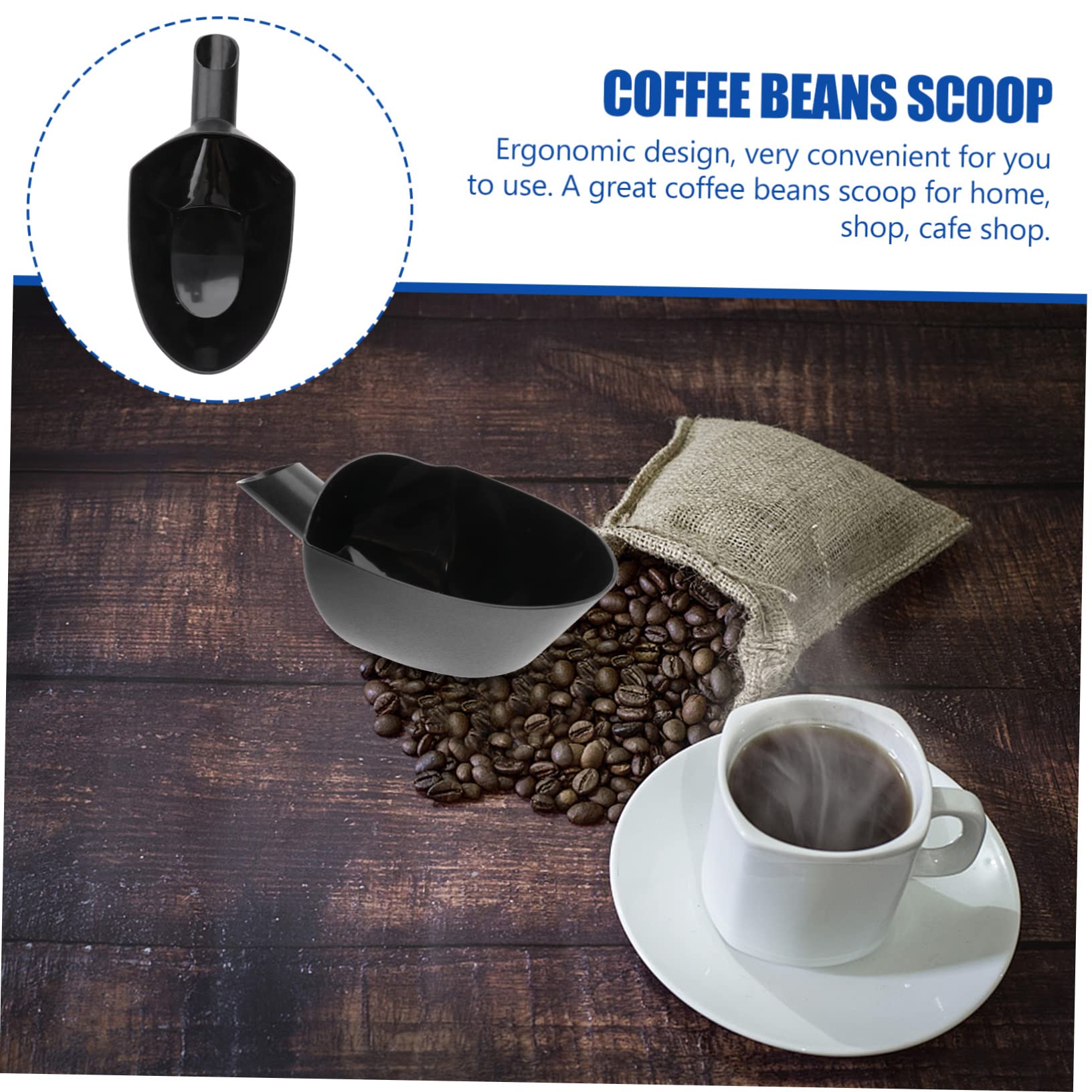TOPBATHY 2 Piezas Pala De Comida Alimento Pala De Palomitas De Maíz El Grano De Café Pala Multifuncional Cucharada De Harina Cucharada De Granos De Café Tostador De Café Alta Capacidad