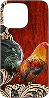 Vista 31 de Flowers Leaf Floral Rooster Wood PC Funda para iPhone 17