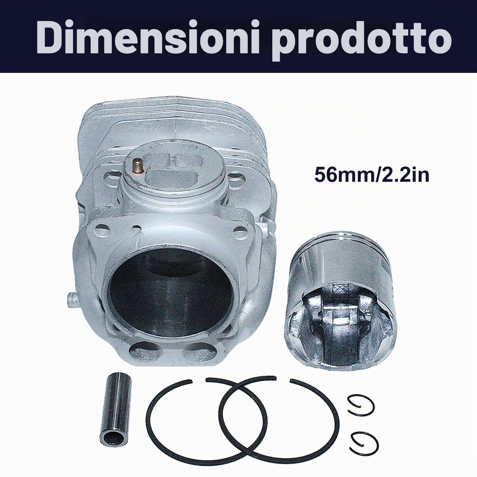 Kit pistone cilindro 56 mm, per sega da taglio Per Husqvarna K960 K970, 544 93 56-02, 544 93 56-03,