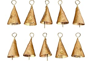 10 Pack 1.75 Inch Gold Jingle Bells