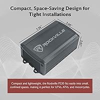 Vista 6 de Rockville Amplificador Bluetooth PS20 ATV/UTV/motocicleta de 2 canales, pico de 1200 W / 150 W RMS, IP65 impermeable, clase D, compacto