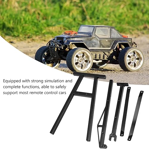 Miniatura 3 de Grúa de motor RC, colgador eléctrico modelo de coche grúa Jack universal para vehículos de control remoto a escala 18 110 (negro)