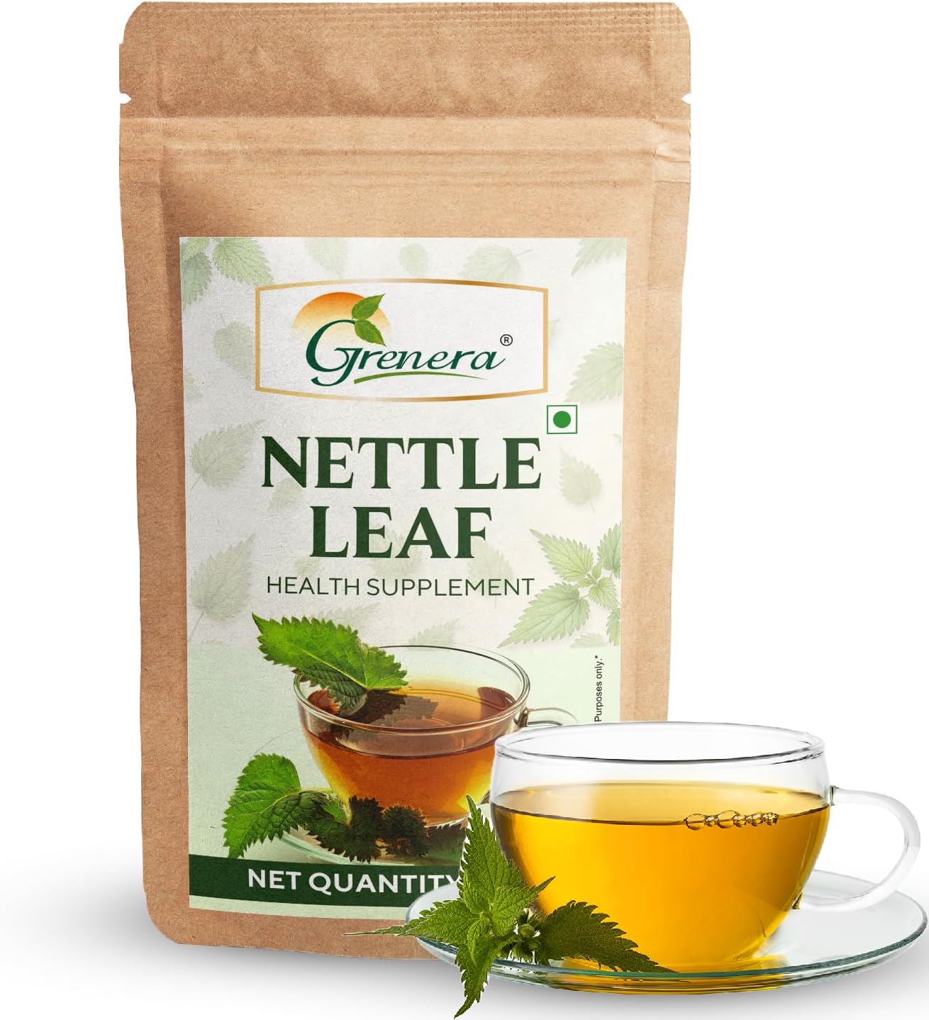 Grenera Nettle Leaf Tea 100g, Caffeine Free, Non GMO, Gluten Free, Vegan