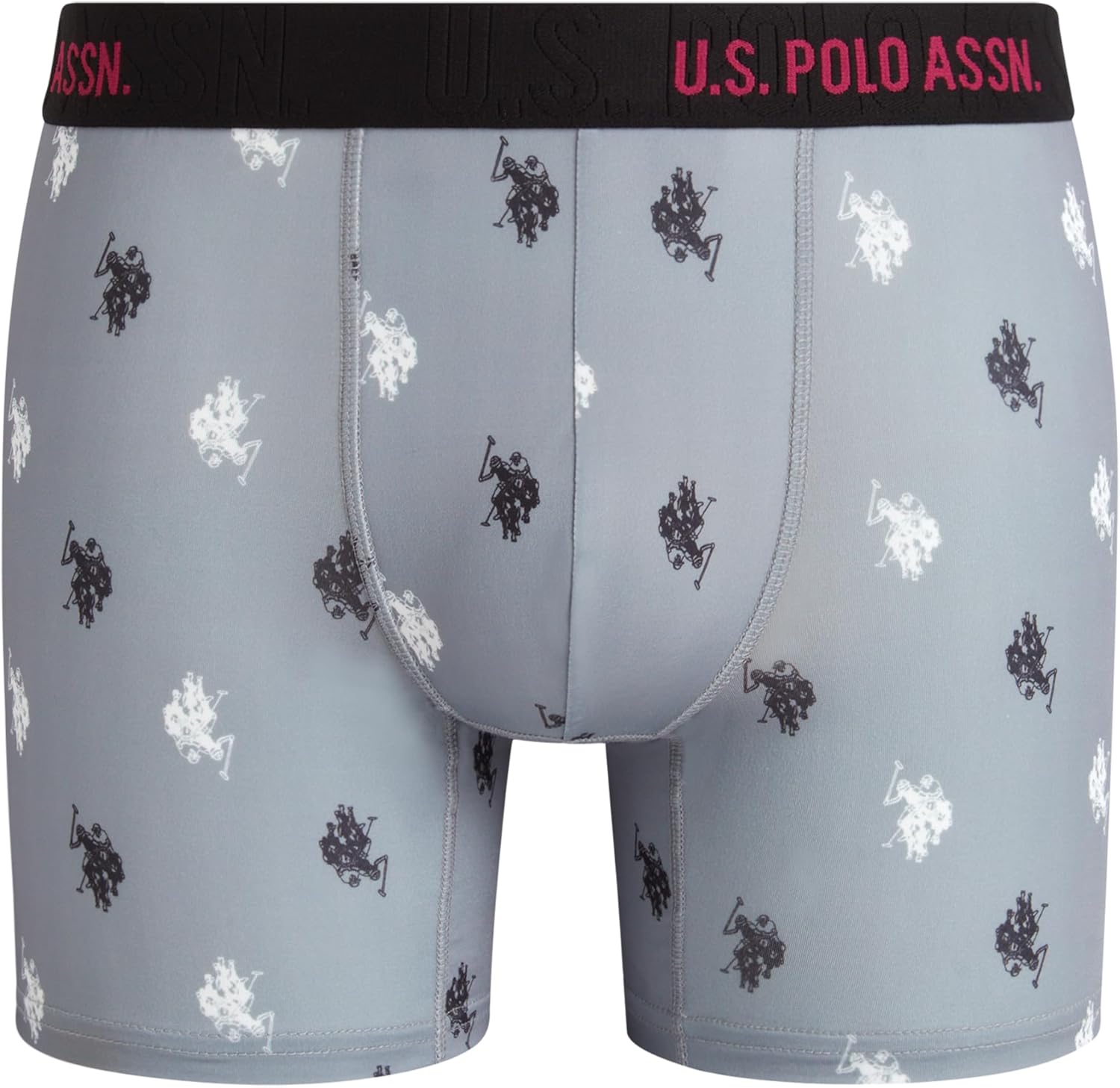 U.S. Polo Assn. Mens Boxer Briefs - 8 Pack 6'' Inseam Cotton Breathable Mens Underwear Boxer Shorts Pack with Contour Pouch - Image 4