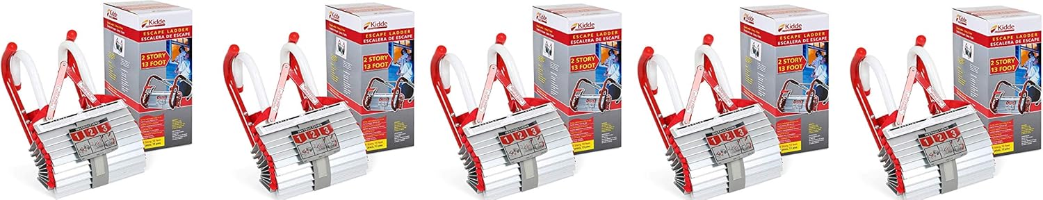 Kidde 468093 KL-2S Two-Story Fire Escape Ladder with Anti-Slip Rungs, 13-Foot, 2 Pack - - 