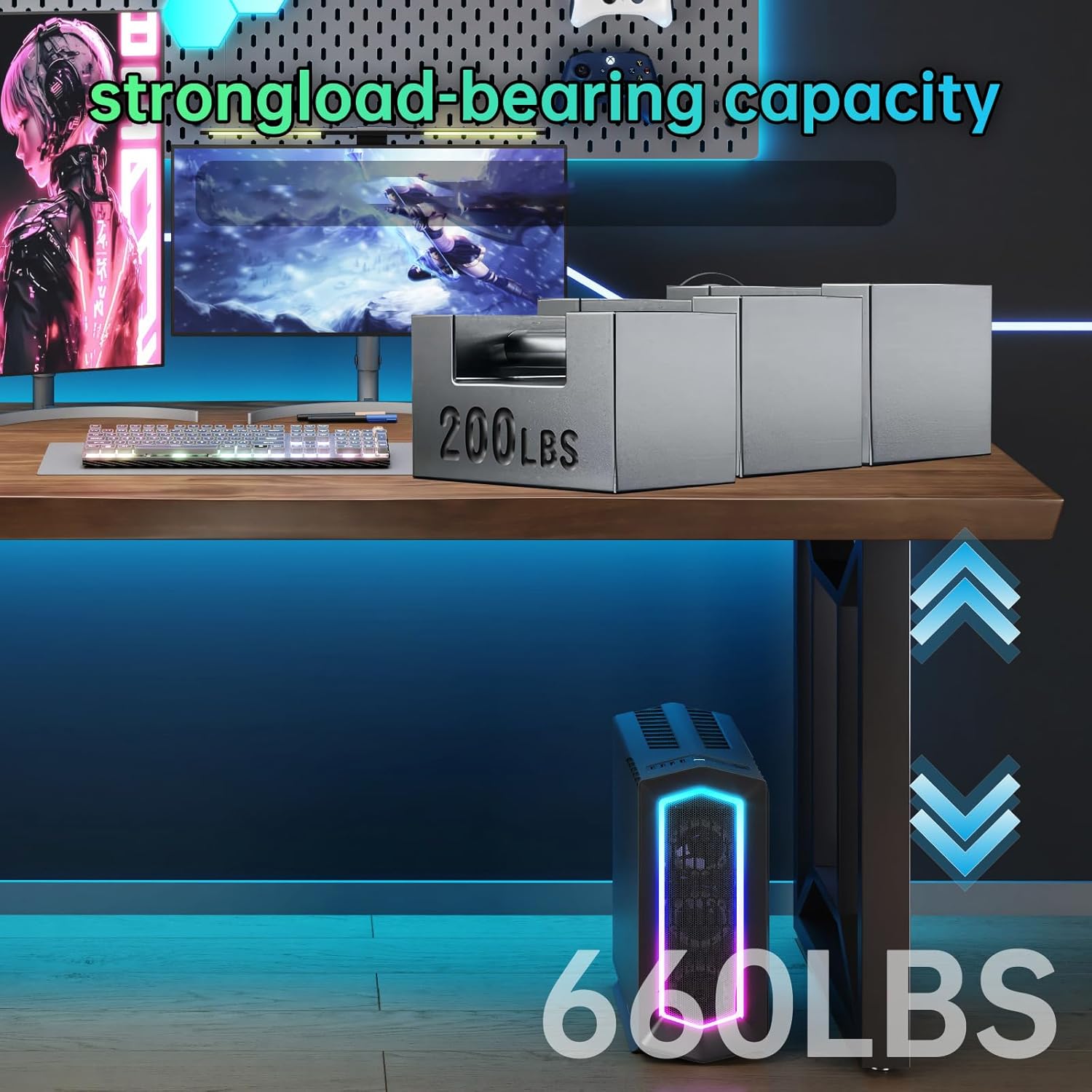 Solid Wood Rustic Style 55.1-inch Computer Desk - Large Office Desk for Home Office, Modern and Simple Design, Ideal for Dining,Study, Writing (Black-q, 55.12 * 27.56 * 29.53)