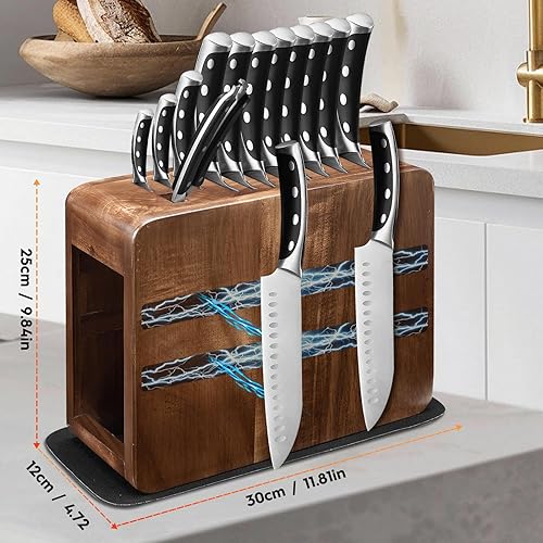 Miniatura 2 de Soporte magnético para cuchillos con imanes mejorados, almacenamiento de hasta 26 cuchillos, soporte magnético de almacenamiento de cuchillos de