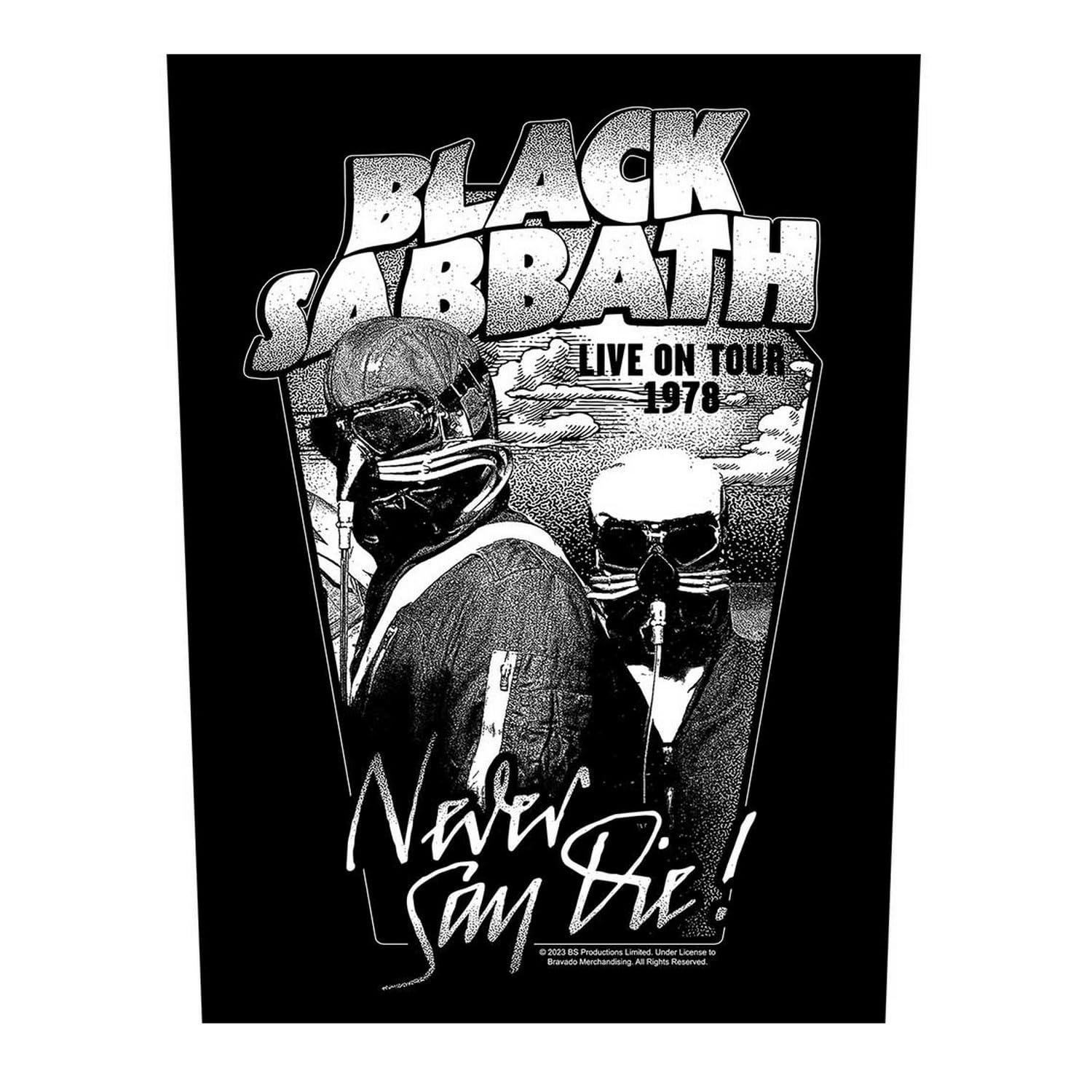 Razamataz Unisex Black Sabbath Never Say Die Back Patch