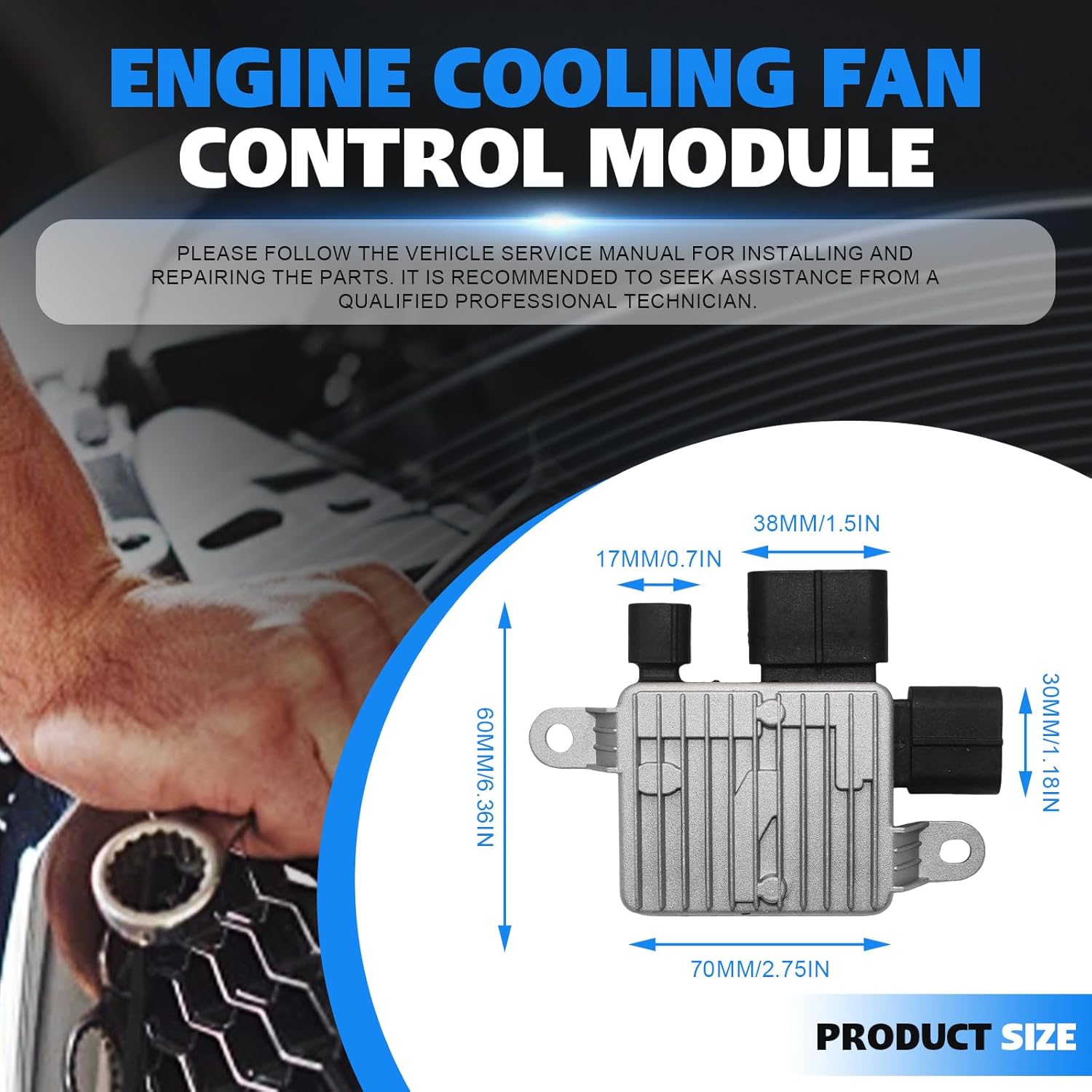 25385-4R500 Engine Cooling Fan Control Module for Kia Optima Soul Forte5 Forte Koup 2011-2019 for Hyundai Sonata 2011-2015 Replace 1137328464 1137328567