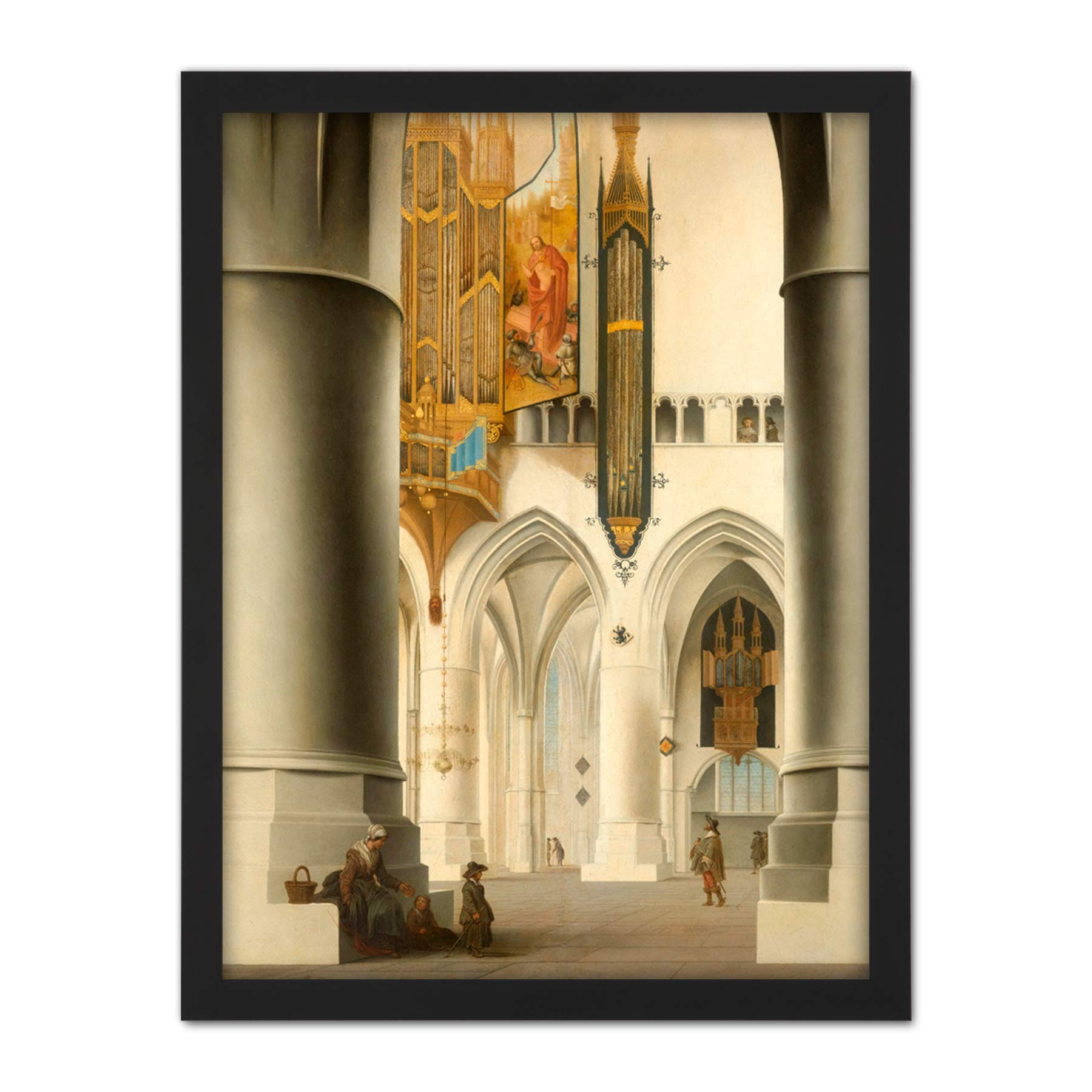 Artery8 Saenredam Interior Of The Church Of St Bavo Artwork Framed Wall Art Print 18X24 Inch
