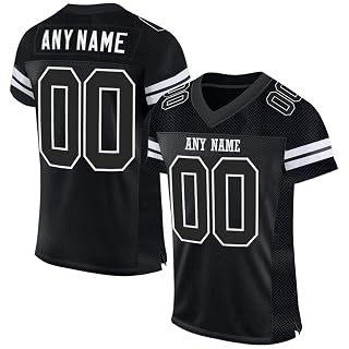 Maillot Personnalisé pour Adulte et Enfant, Homme et Femme Ballon Football Americain Oversize Sport Tee Rugby Shirt Personnalisable avec Nom Numéro L'équipe - Amazon product rated Grade A
