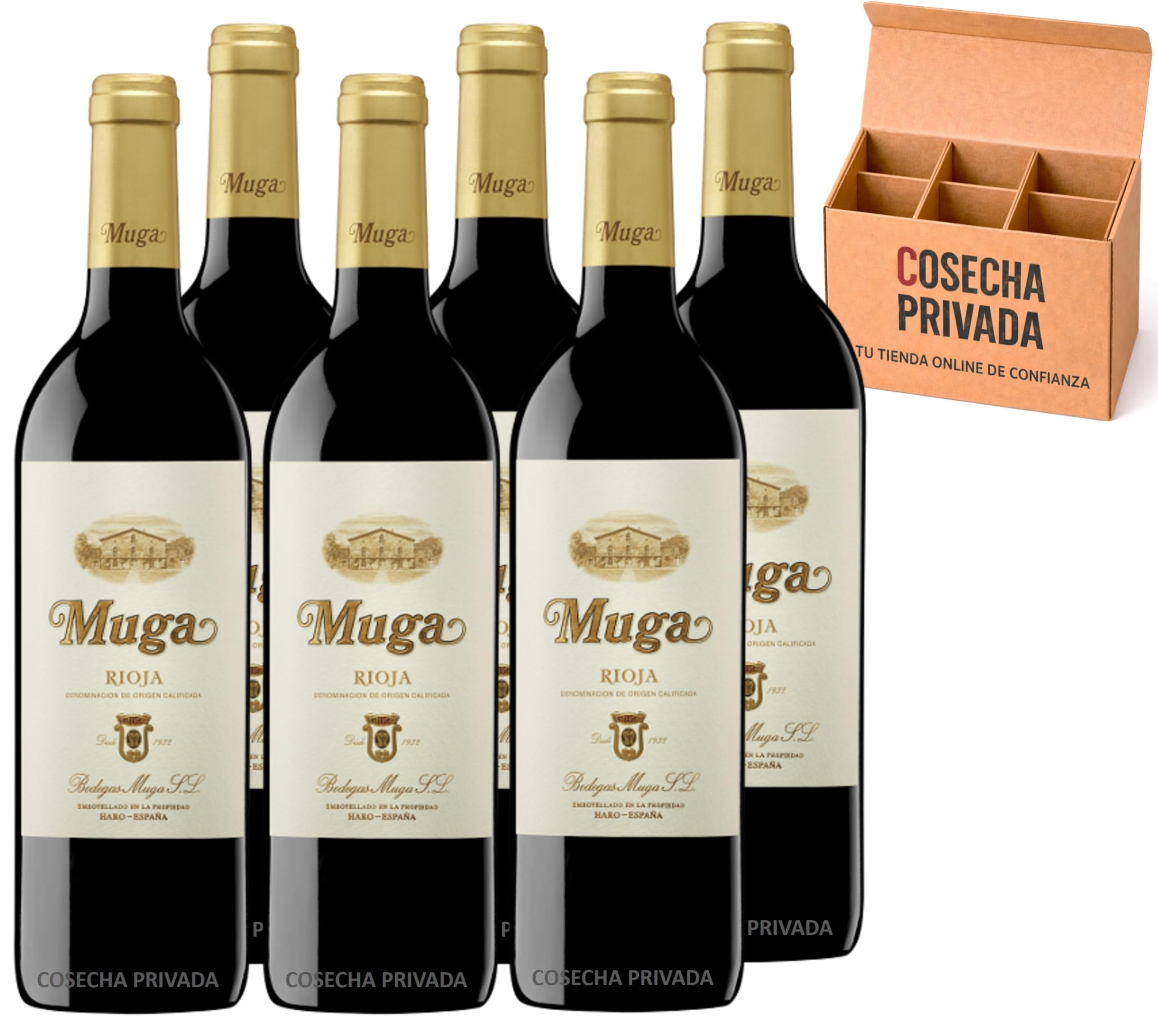 Muga Crianza - Envío 24 H - 6 Botellas - Vino Tinto Rioja - DO Rioja - Seleccionado y enviado por Cosecha Privada