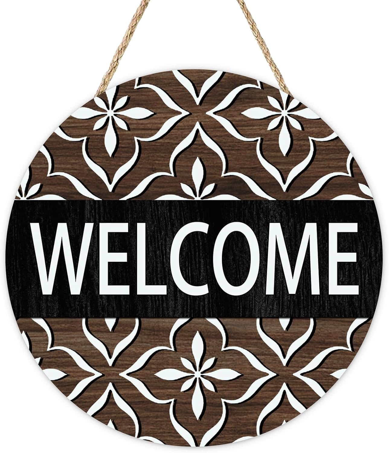 Welcome Blueberry Front Door Sign, Watercolor Fruit Wood Plaque Hanger Outdoor Outside Porch Home Decor, Spring Summer Farmhouse Wooden Wreath Indoor Wall Hanging Decoration