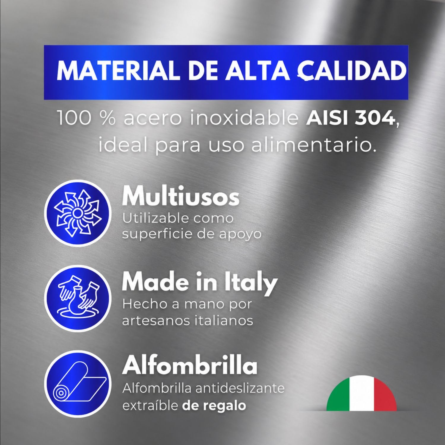 INOXLM Tabla de amasar de acero inoxidable Varios tamaños para la cocina para el bar para el restaurante para amasar (40X56 Doble 2 cm Altura 4 cm)