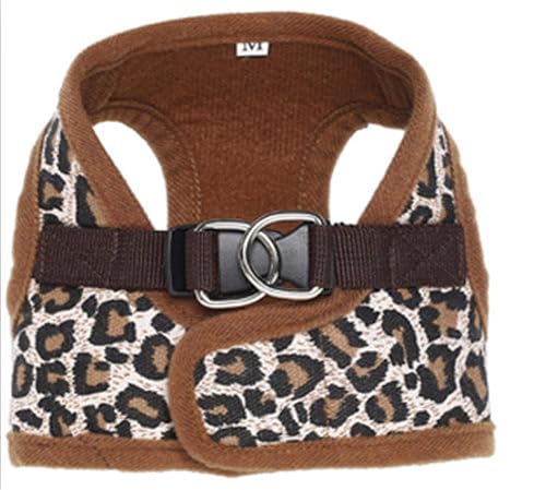 Arnés de perro con estampado de leopardo para perros pequeños de nailon Chihuahua Yorkie Chaleco arnés…