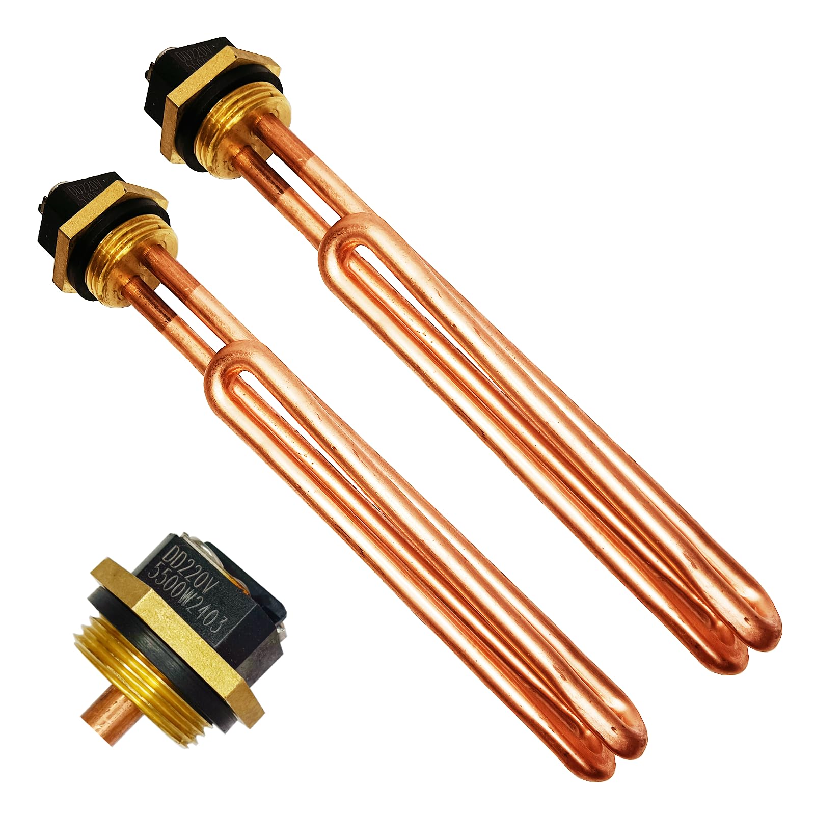 Repuestos de elementos calefactores HE 55220 para Ecosmart Eco 8 ECO 11 ECO POU 6 Elemento calefactor de agua Elemento calefactor eléctrico sin tanque para Rheem Eemax Richmond 5 5 kW 220v y 6 kW 240v Paquete de 2