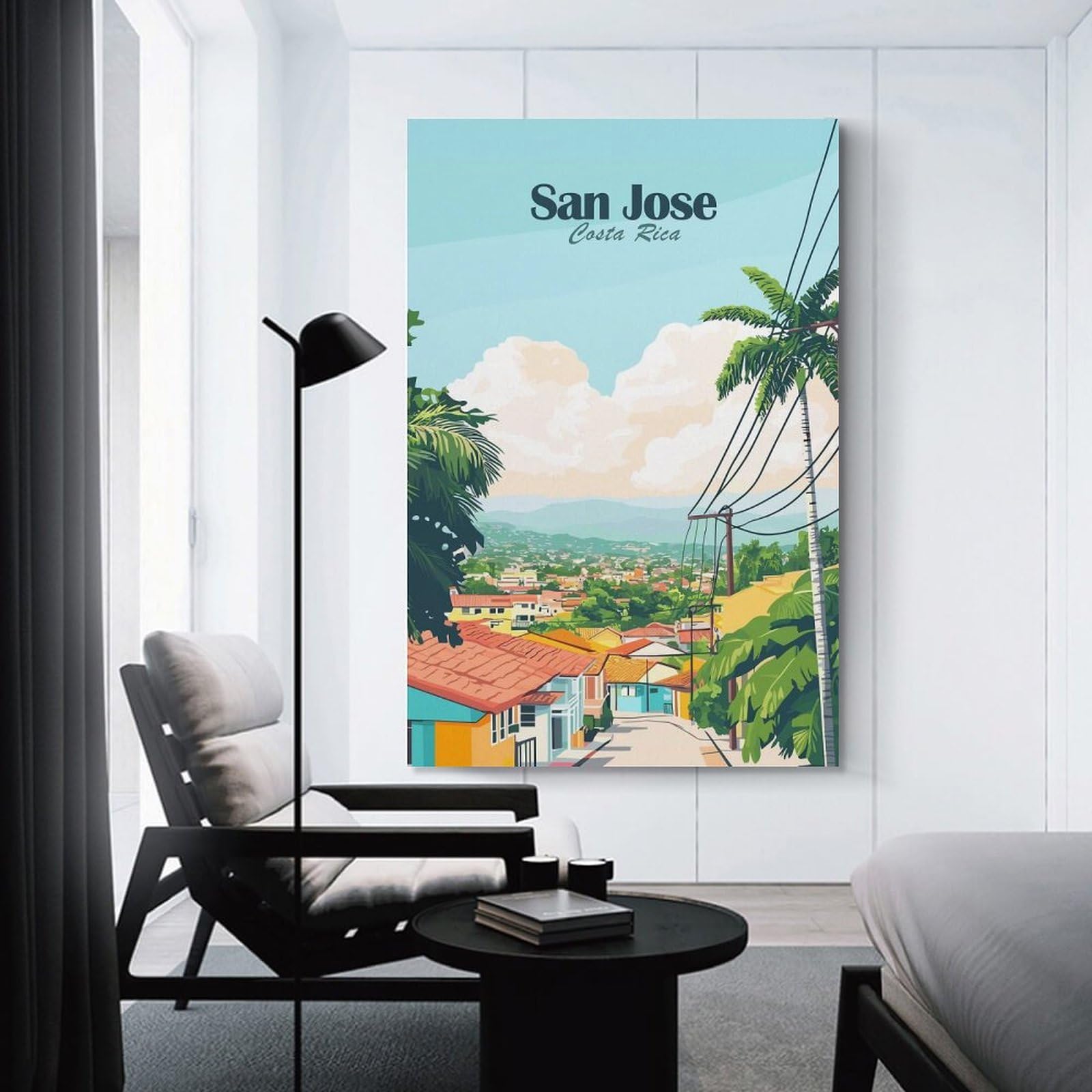 Junmoney San Jose, Costa Rica(2) Wall Picture Print 12x18inch(30x45cm), for Corridors, Hallways Or Apartment Entries, Decorative Canvas Styling for Entry Areas