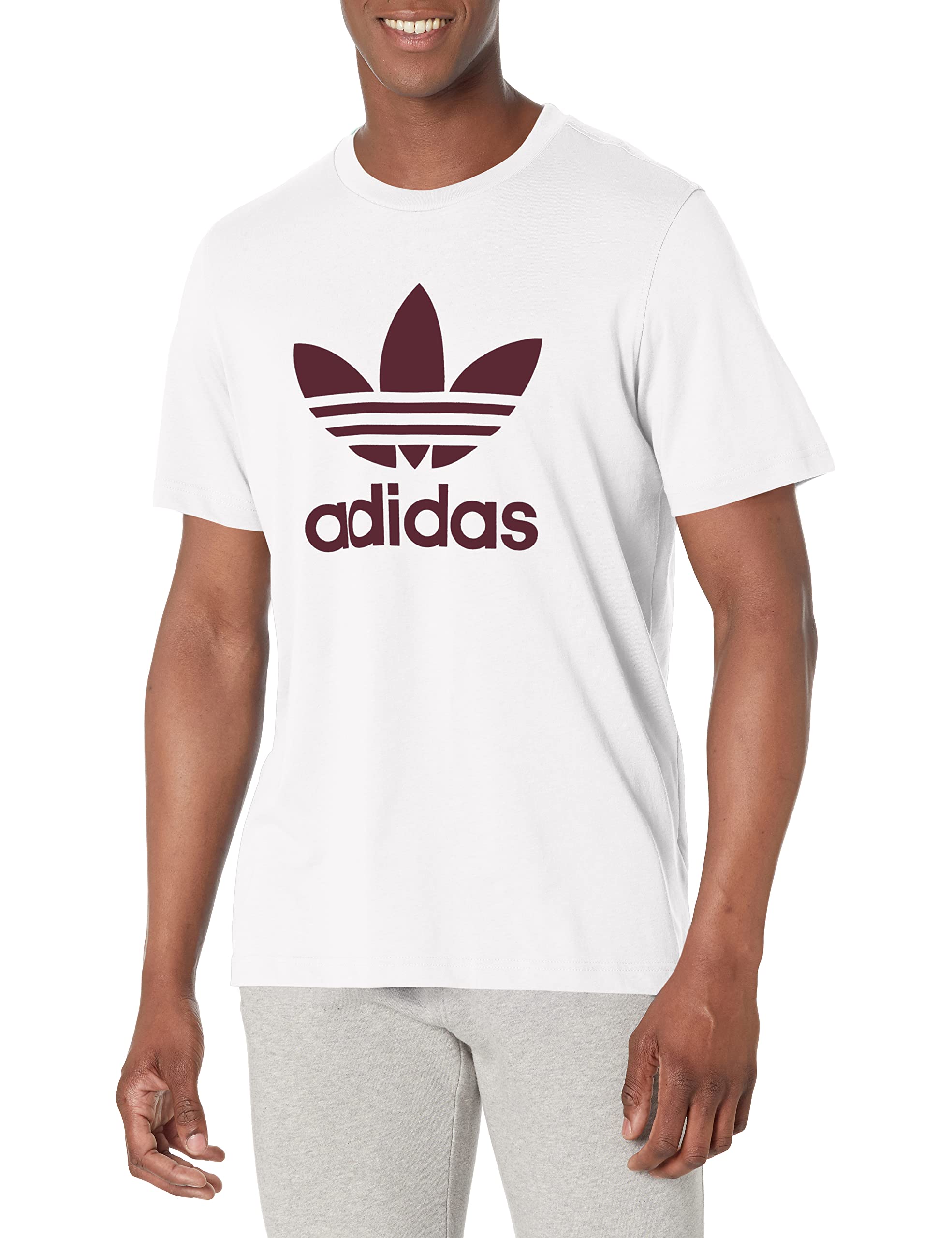 adidas Originals Men's Trefoil T-Shirt White/Easy Yellow Small — view 23