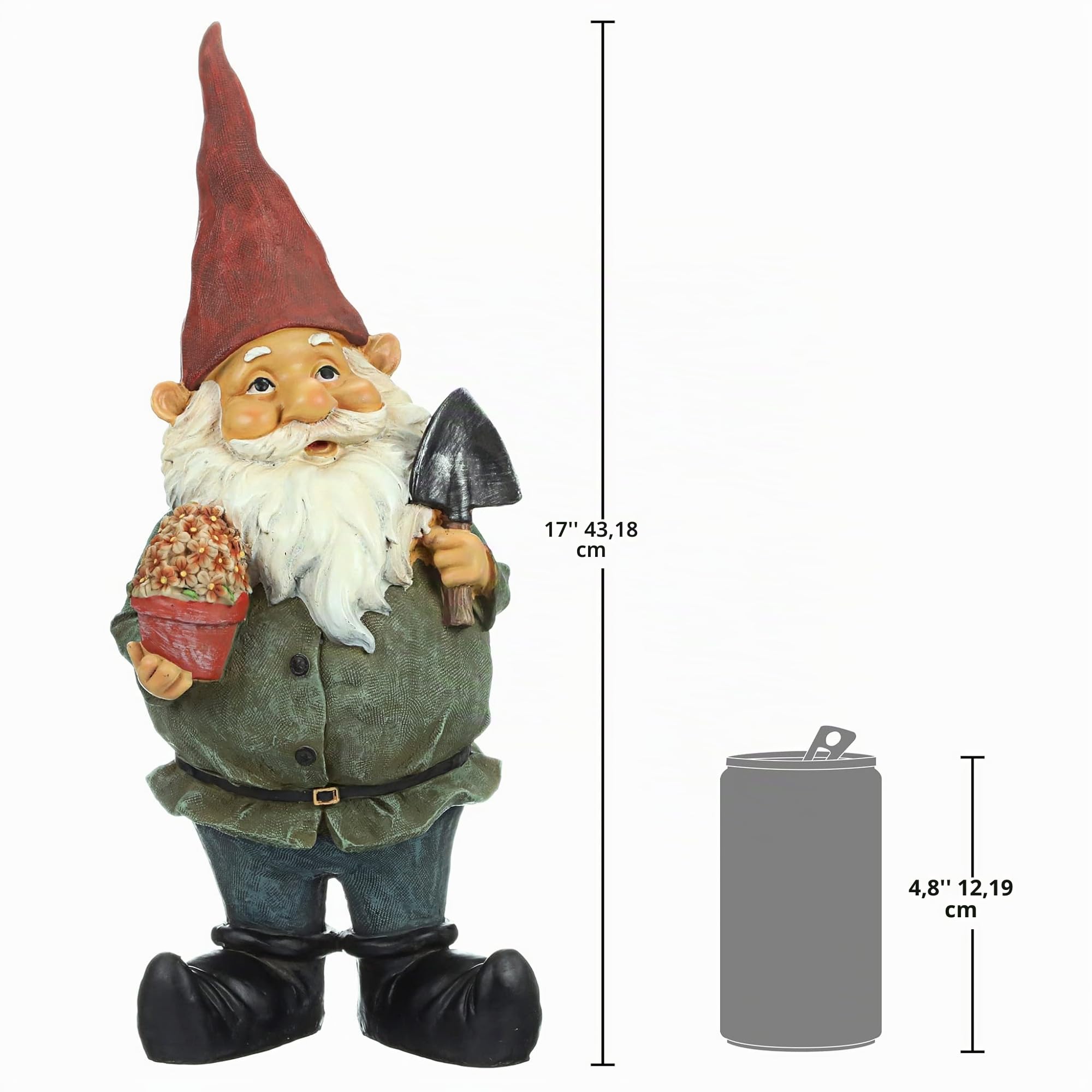 Garden Gnome Statue - Dagoberto con i regali Garden Gnome - Prato Gnome