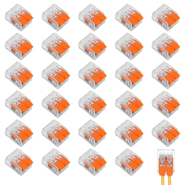 30 sztuk złączy kablowych, 2-biegunowe, 4 mm² zaciski przewodowe, 450 V, 32