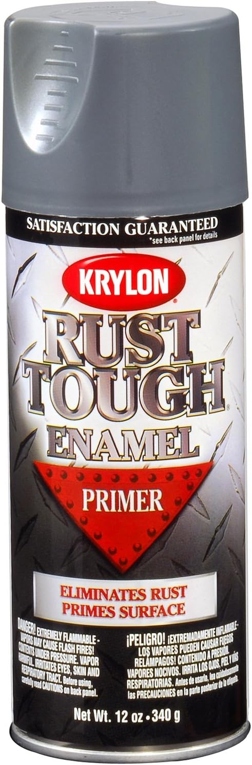 Krylon K09240007 Rust Tough Enamel Spray Paint Primer Zinc, 12-Ounce Aerosol