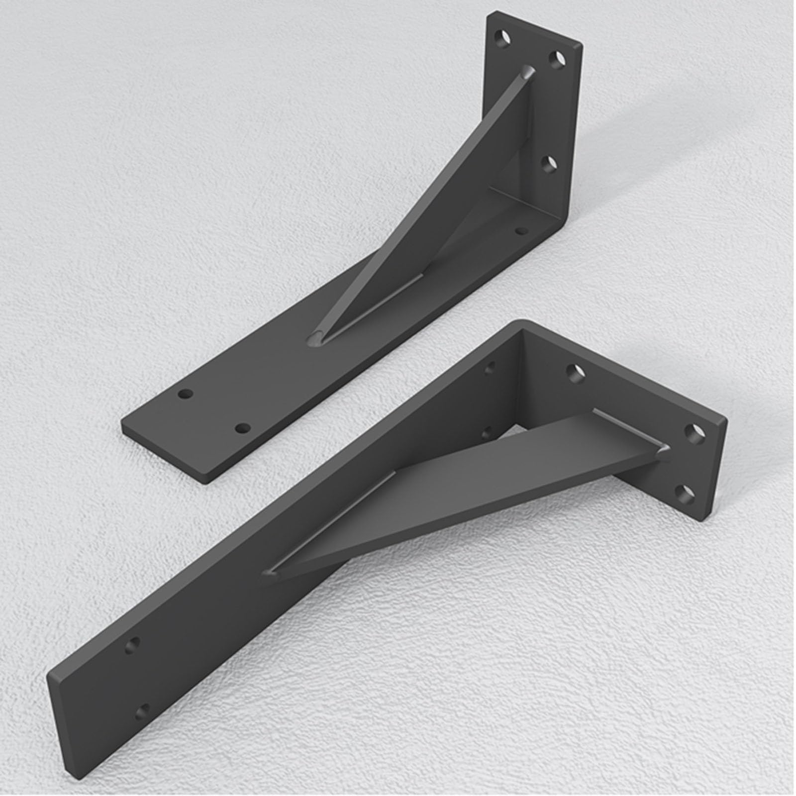2 Pesado Escuadras para Estanterias (15-70 cm), Soportes Estantes Triangulares De 90 Grados Angular, Soporte Estanteria Pared, Soporte Balda Flotante para Encimeras(40cm/15.75in)