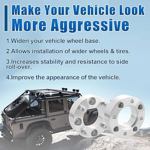 Vista 29 de GAsupply Espaciadores de rueda 4x110 de 2 pulgadas, adaptadores de espaciadores de rueda ATV de 2.913 in con pernos de 10 × 1.25, compatible