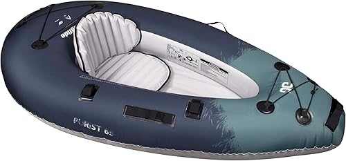 AQUAGLIDE Backwoods Purist 65, Kayak inflable ultraligero para pesca de pesca, 79.1in, multicolor