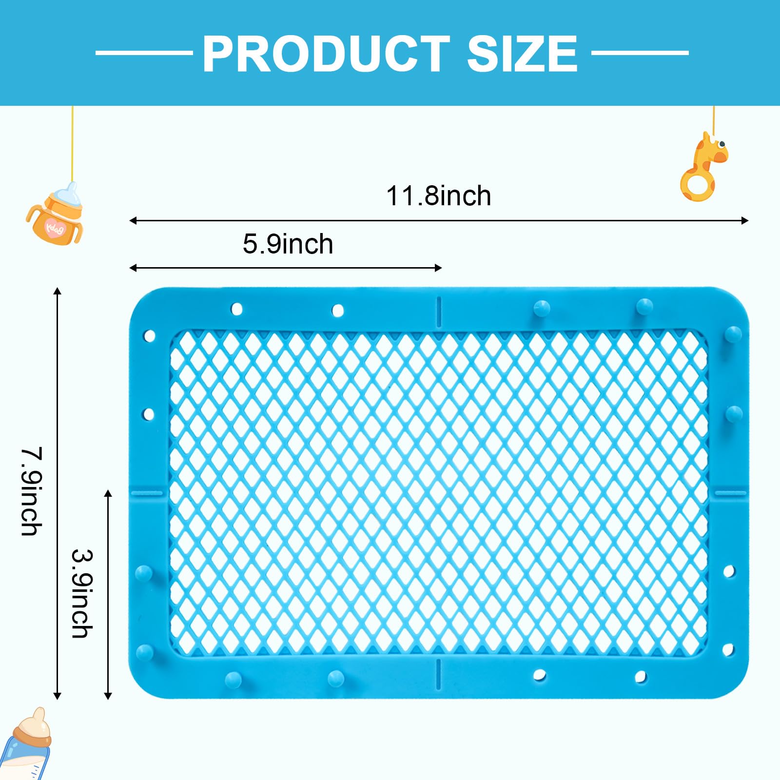 RMERVE Silicone Dishwasher Basket for Baby Items Dishwasher Bag for Small Items Dishwasher Bottle Parts Basket Bottle Nipples Baby Dishwasher Breast Pump Accessories Pacifier Toy Parts (Blue, Green)