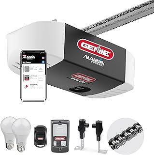Genie Chain Glide Connect Essentials Smart Garage Door Opener - Reliable Chain Drive Opener With LED Lighting- Compatible with Alexa, SmartThings, Brilliant Smart Home