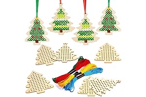 Christmas Wooden Cross Stitch Kits: Festive Ornaments for Your Holiday Decor